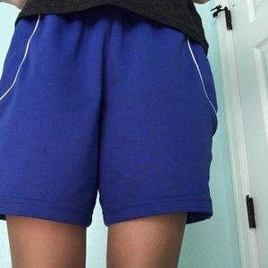Blue Adidas basketball shorts